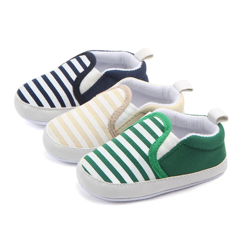 Striped Unisex Baby Shoes Spring Autumn Slip-on Infant Newborn Children's Casual for 0-18 Months |