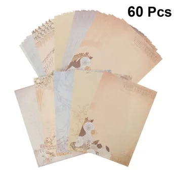 

60pcs Creative Vintage Writing Paper Country Style Note Paper Home