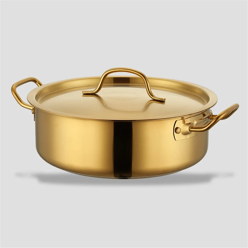 Golden Pot Hot Pot Soup Pot Rinse Pot For Induction Cooker Flat