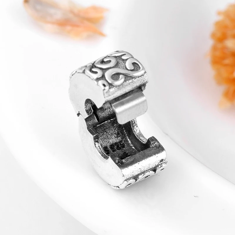 Мода 925 Серебряная круглой формы застежка-клипса Бусины Подходят Pandora браслет ювелирных изделий