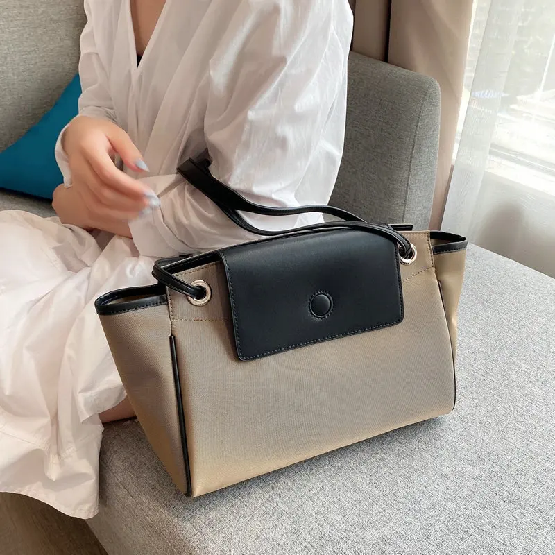 

Large capacity tote bag single shoulder messenger 2020 new canvas Oxford cloth commuter bag handbag shoulder bag big bag
