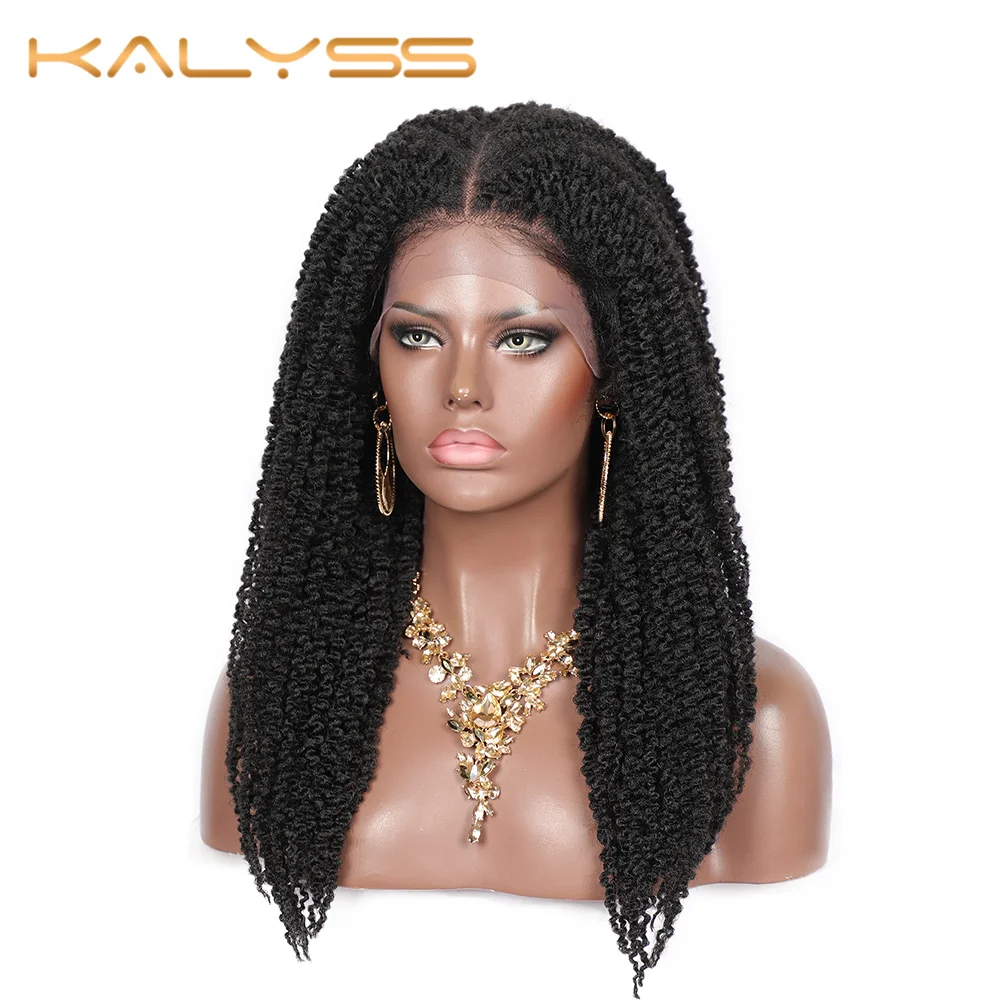 Kalyss 20 дюймов парики плетеные для черных Для женщин заплетать косы швейцарские на