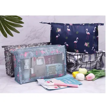 

Visible Vanity Bag Lady Travel Toiletries Pouch Large Capacity Flamingo Wash Makeup Storage Bag