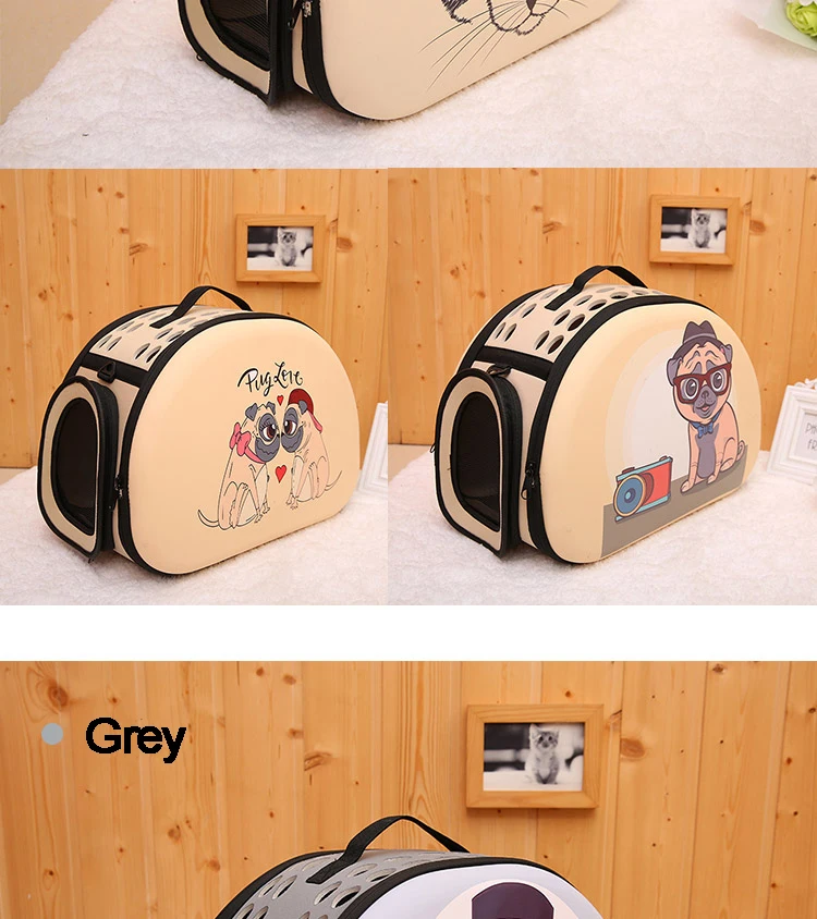 Dog Carrier Bag Portable Cats Handbag Foldable Travel Bag Puppy Carrying Mesh Shoulder Pet Bags