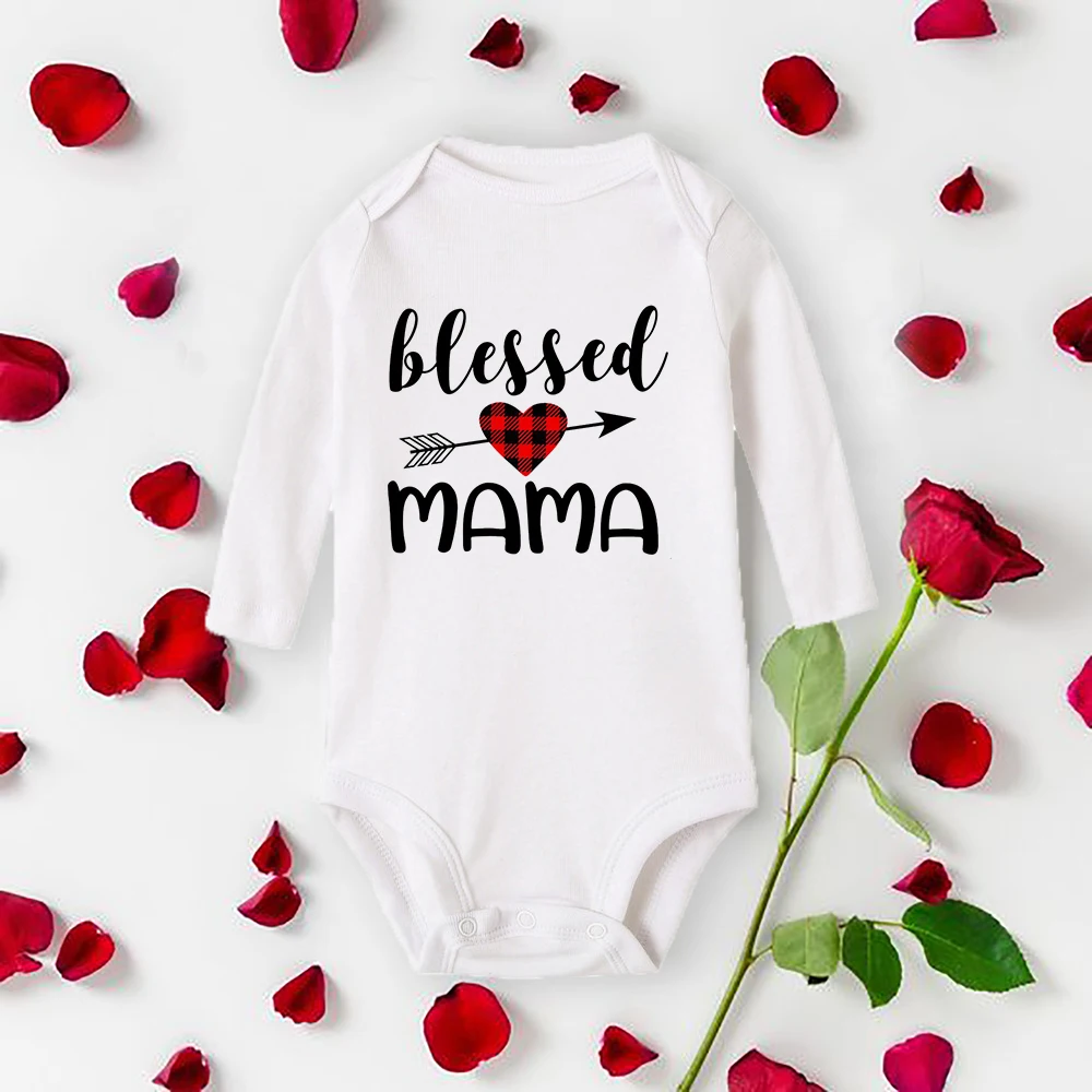 Mommy Daddy Is My Valentine Girl Romper New Born Baby Items Long Sleeve Clothes Ropa Outfit Infant Valentine Holiday Present best Baby Bodysuits Baby Rompers