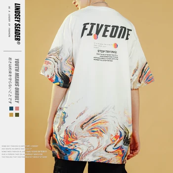 

Women Mens Chinese Style Seawave Tshirts Harajuku Streetwear Tops Hiphop Casual Short Sleeve T Shirts Men Fashion Tee Summer