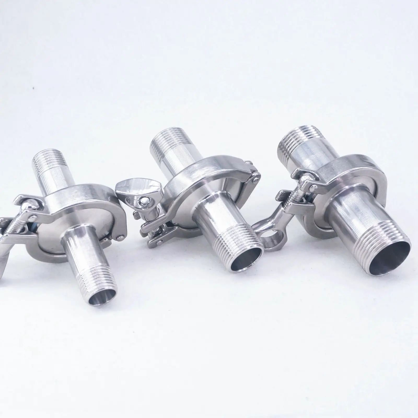 

Набор Фитингов + зажим + прокладка 1/4-2 дюйма BSPT наружная обойма O/D 50,5-91 мм три зажима 304 Нержавеющая санитарная арматура для пивоварения пива