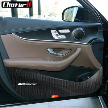 

For Mercedes Benz E Class 2017 W213 E200 E300 AMG Door Anti kick pad sticker Door Pane Protection 5D Carbon Fiber Film Decal
