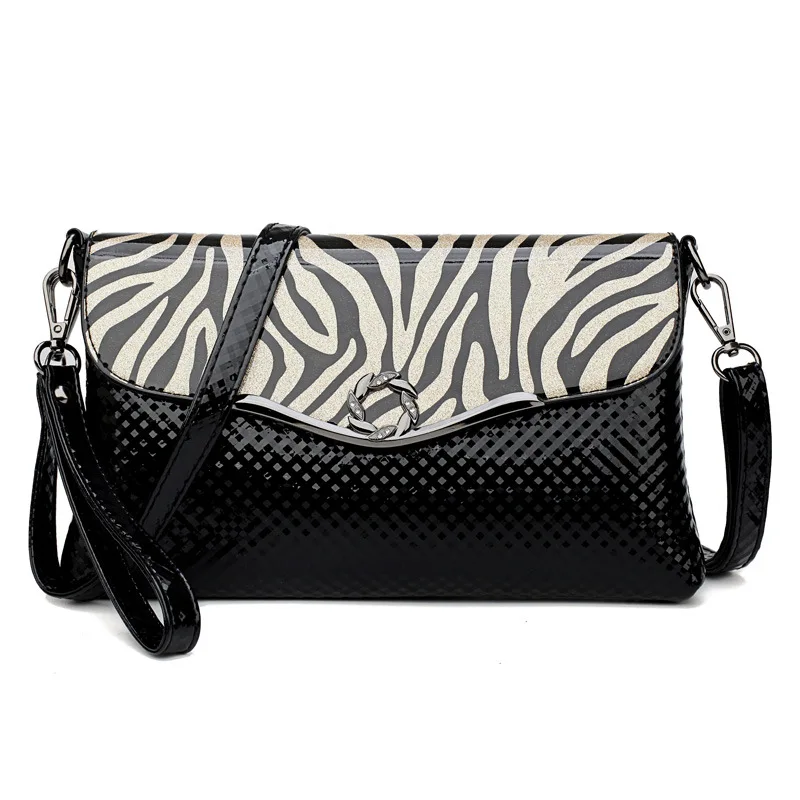 

Small Bag 2019 Spring And Summer Fashion Patent Leather WOMEN'S Bag Occident Fashion Stone Pattern Clutch Versatile WOMEN'S Shou