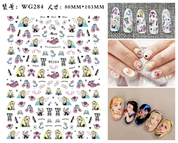 

Newest GIRL series WG-284 colorful designs 3d nail art sticker nail decal accessories