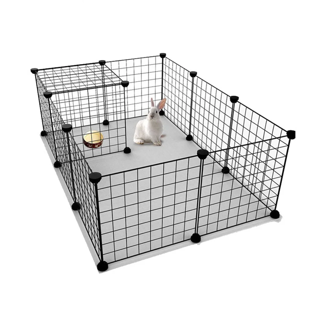 6pcs/8pcs 35x35cm Pet Fence Cages Iron Pet Fences For Small Dogs Pet Dog Crates Folding Metal Dog Crate Cage For Dogs Cat Rabbit
