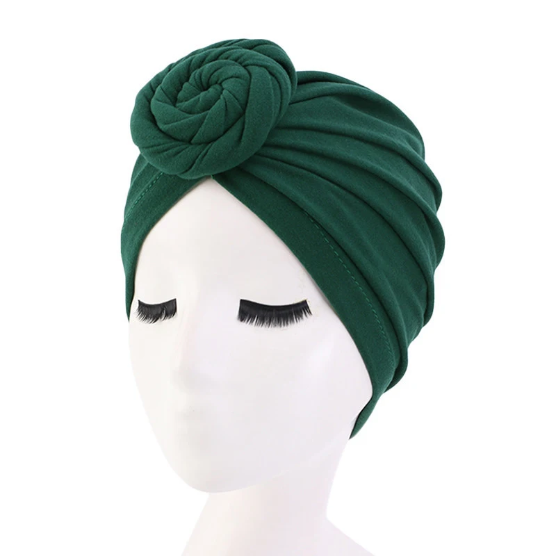 african wear for women 2022 Fashion Pre Tied Knot Head Wraps for Women Turban Bonnet African Headtie Headwrap Bohemia Muslim Hijab Cap african traditional clothing Africa Clothing