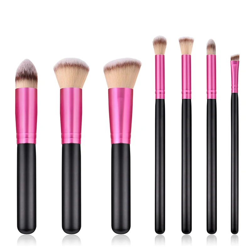 LR Makeup Brushes set 7 Portable purple Black Handle Professional cosmetics set Blush brush eye shadow brush Beauty Tools