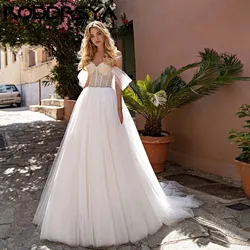 RODDRSYA Off the Shoulder Beach Wedding Dresses