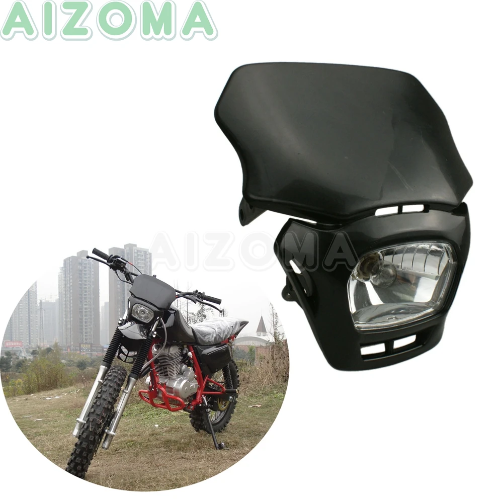 Supermoto Dual Sport Motorcycles 12v 18w Headlight Front Headlamp Fairing For Yamaha Kawasaki Honda CRF KLX XCF DRZ WR426F