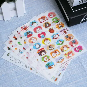 

6PCS/Pack Cute Kawaii Fat Rabbit Sticker DIY Decorative Notebook Diary Album Label Sticker Children Gift School Supplies
