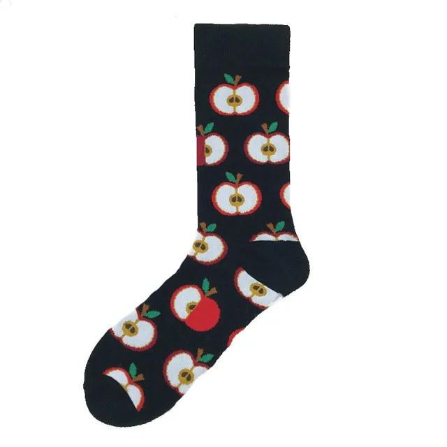 Unisex Fashion Art Men Sock 3D Print Fruit Happy Socks Avocado Apple Cherry Crew Men Funny Meias Cotton Harajuku Soft Socks 14