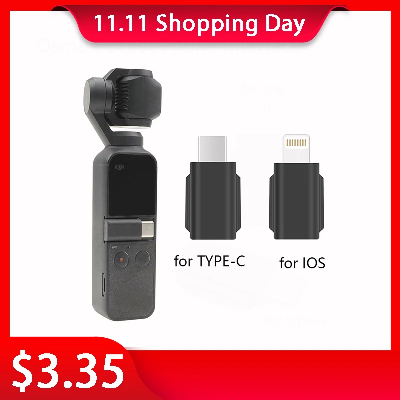 

Micro USB for DJI Osmo Pocket TYPE-C IOS Smartphone Adapter Phone Data Connector Interface Handheld Gimbal Camera Accessories