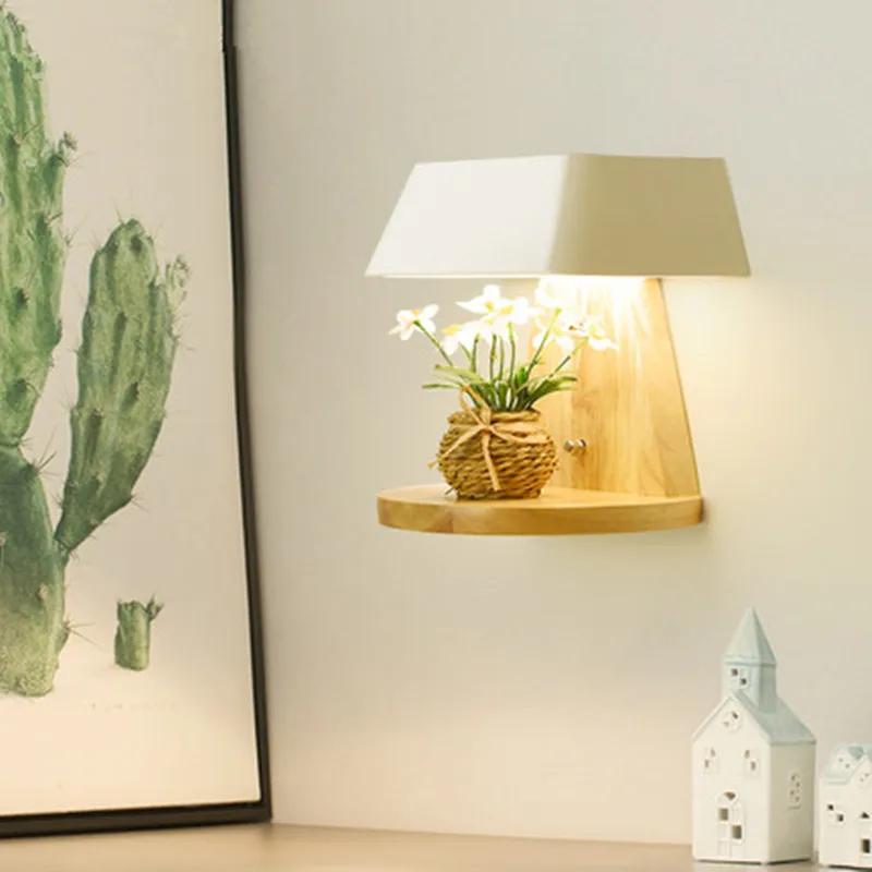 

Home Decor 220V LED Wall Light For Bedroom Hotel Metal Lampshade Wall Scone Wall Mounted Children Rooms Bedside Lamp