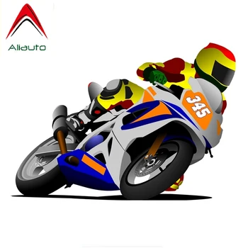 

Aliauto Fashion Car Sticker Cool Biker Motocycle on Board Accessories Sunscreen PVC Decal for Lada Toyota Rav4 Hyundai,16cm*12cm