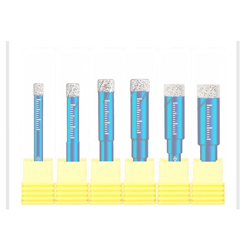 6Pcs All-Ceramic Floor Tiles, Vitrified Brick Drilling Bits, Granite Marble Hole Opener, Glass Ceramic Dry Drill