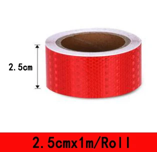 Bike Body Reflective Safety Stickers Reflective Safety Warning Conspicuity Tape Film Sticker Strip Bicycle Accessories 2.5cmx1m