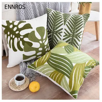 

ENNROS Garden series of plants embroidery car waist sofa knee pillow chair cushion not contain core outdoor cushions decorative