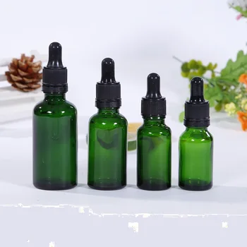 

Green Essential Oil Bottle Essential Oil Dispensing Bottle Dropper Essence Bottle Glass Refilable Bottles 5ml-100ml