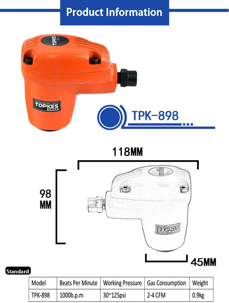 Пневматический молоток высокопрочный компрессор давления воздуха инструменты для Ударника TPK-898