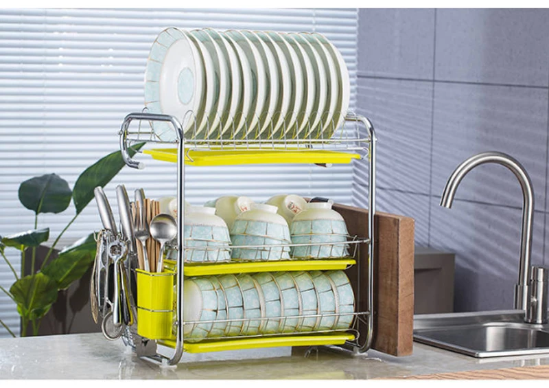 Стеллаж для дуршлаг из нержавеющей стали кухонный стеллаж для хранения шкаф кухонный Органайзер хранилище ящик для кухонного инструмента стойка