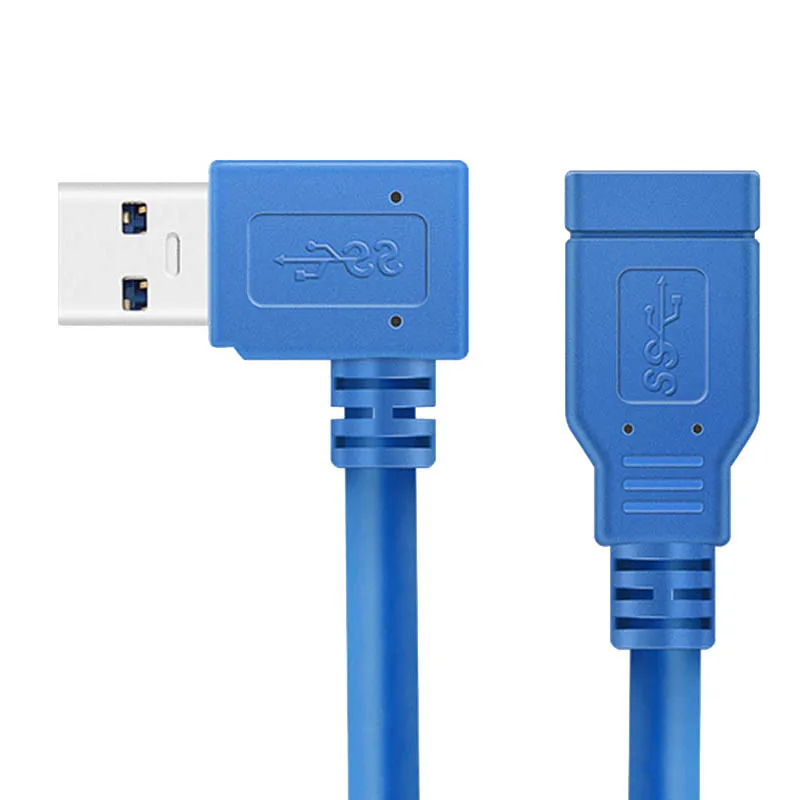 left USB 3,0 Удлинительный кабель левый и правый угол A папа-мама линия 5 Гбит/с Высокая скорость VH99 - Цвет: left