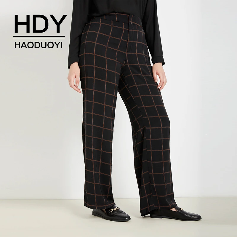 HDY Haoduoyi 2019 Новые Модные осенние винтажные клетчатые Большие размеры дикие с