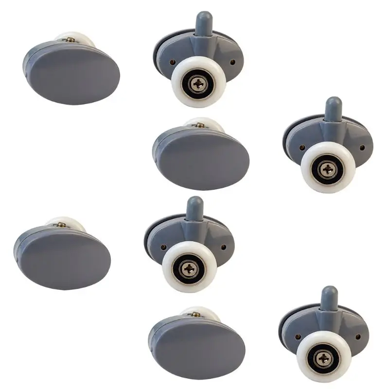 8Pcs/Set Adjustable Shower Room Cabins Pulley Bathroom Roller Sliding Door Wheel | Строительство и ремонт