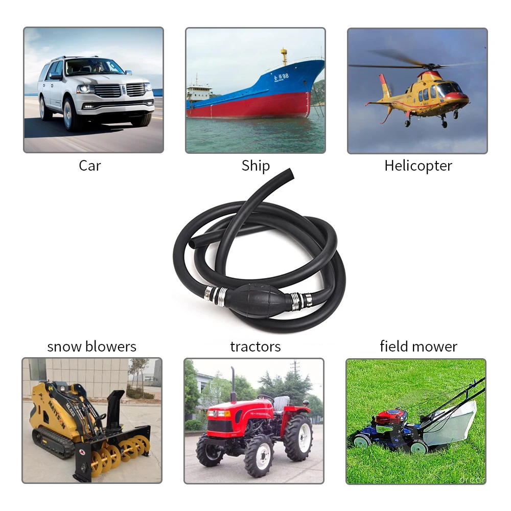 

New One-Way Valve Rubber Bulb Pump with Fuel Gas Line Tubing Hose Valve for Yacht Ship Boat Car Outboard for Gasoline Liquid and