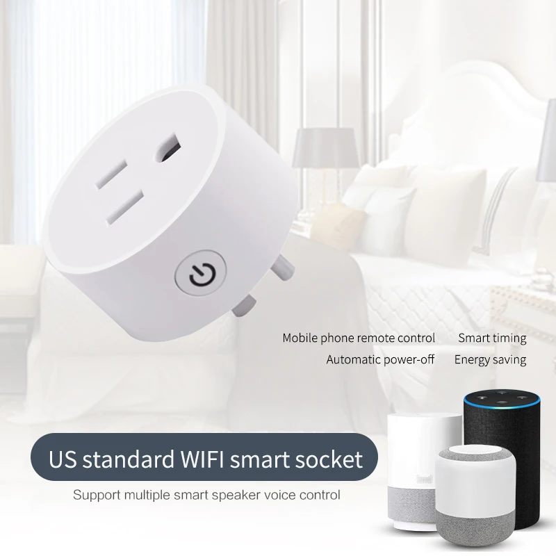 

90-250V Wifi Smart Plug Timer US Smart Socket Dohome APP Remote Monitor Power Adapter Work With Siri Alexa Google Home