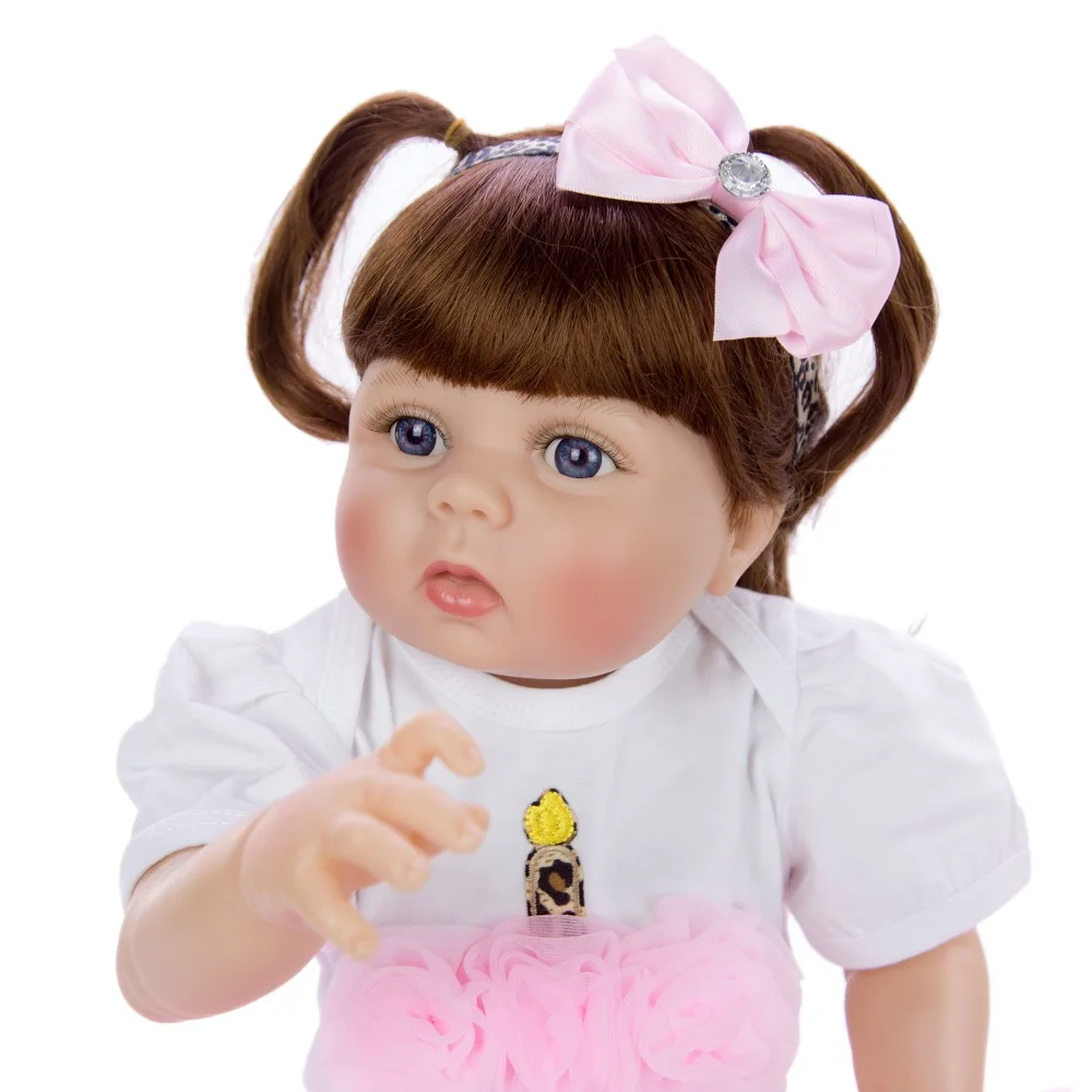 Реалистичные 2" 57 см bebe Reborn Boneca Кукла полностью силиконовая виниловая кукла для тела милая девочка новорожденная кукла игрушка для девочки на день рождения Рождество gif