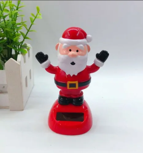 Супер милый солнечный качающийся танцующий откидной клапан Санта Клаус Снеговик Рождественский Ангел домашний Автомобиль Декор Игрушка DIY украшения - Цвет: Оливковый