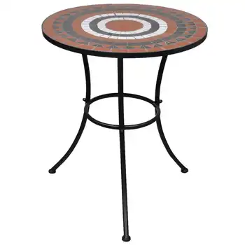 

vidaXL Bistro Table Terracotta and White 60 cm Mosaic