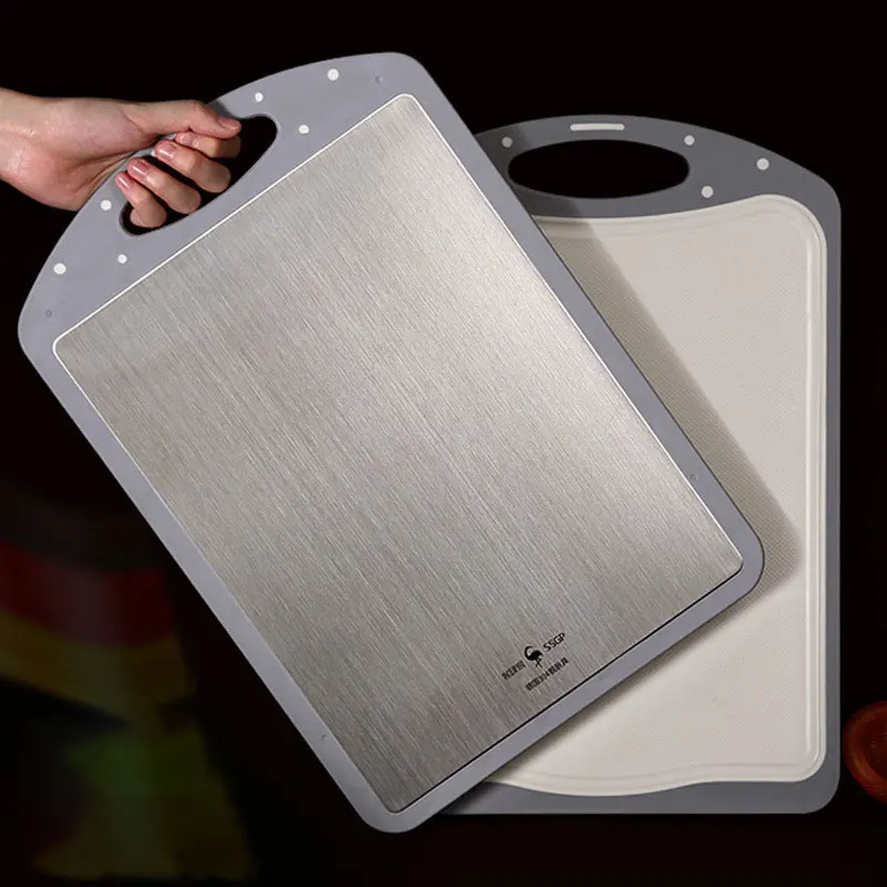 

German 304 Stainless Steel Cutting Board Anti-mildew Multi-function Chopping Board Kitchen Stuff Double-sided Cutting Boards