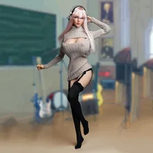 

1/6 Scale Female Figure Model Accessories Open Chest Sweater Dress For 12 inch Action Figure Doll Female Body