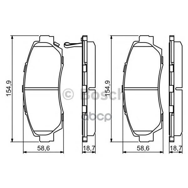 Колодки Тормозные Дисковые Передн Honda: Cr-V Iii(Re) 2.4 4wd/2.4 I-Vtec 4wd/2.4 I-Vtec 4wd 06- Bosch арт. 0986494308
