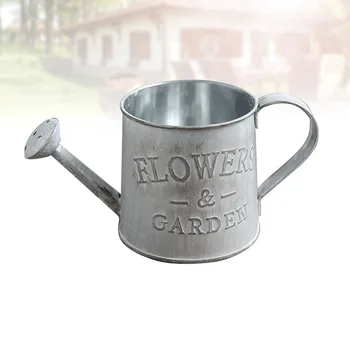 

Creative Flower Vase Can Rustic Style Iron Metal Jug Pitcher Tin Bucket Watering Can Shape Portable Pot for Home Wedding Party D