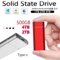 Disque dur externe SSD, usb 3.0, capacité de 4 to, 2 to, 500 to, dispositif de stockage Portable pour ordinateur 