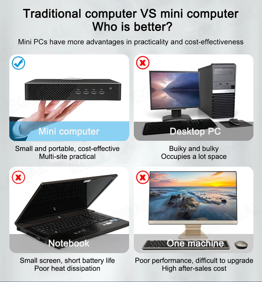 Eglobal Gamer Desktop PC - Intel Core i9-10900F, GTX1650, 64GB RAM, M.2 NVMe SSD, Windows 11, HTPC, AC WiFi Description Image.This Product Can Be Found With The Tag Names Barebone Mini PC, Computer Office, Eglobal desktop pc gamer