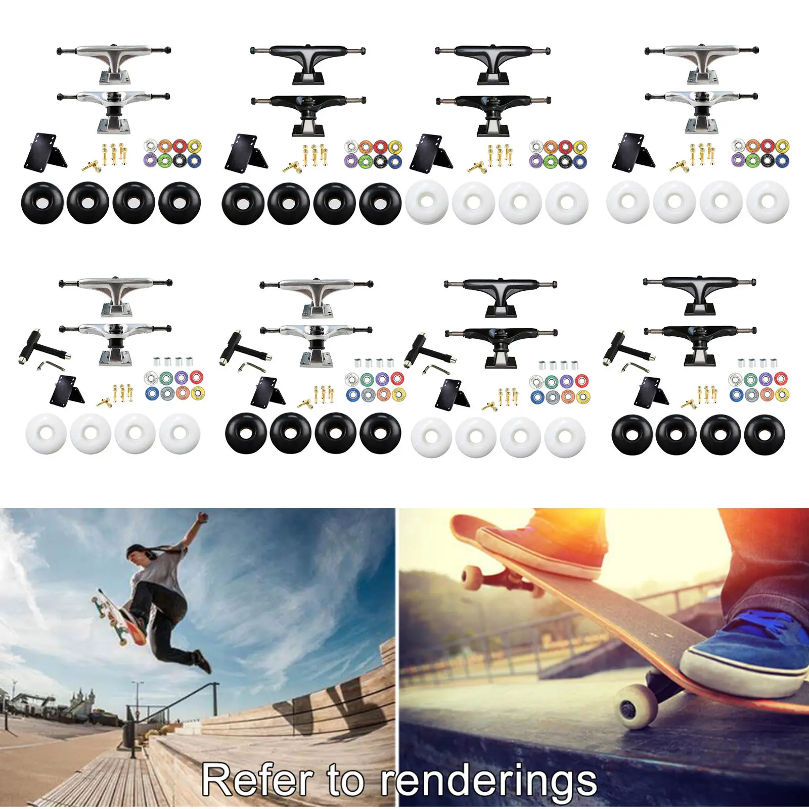 2pcs 0.12"/3mm Soft Skateboard Truck Riser Shock Pads Longboard