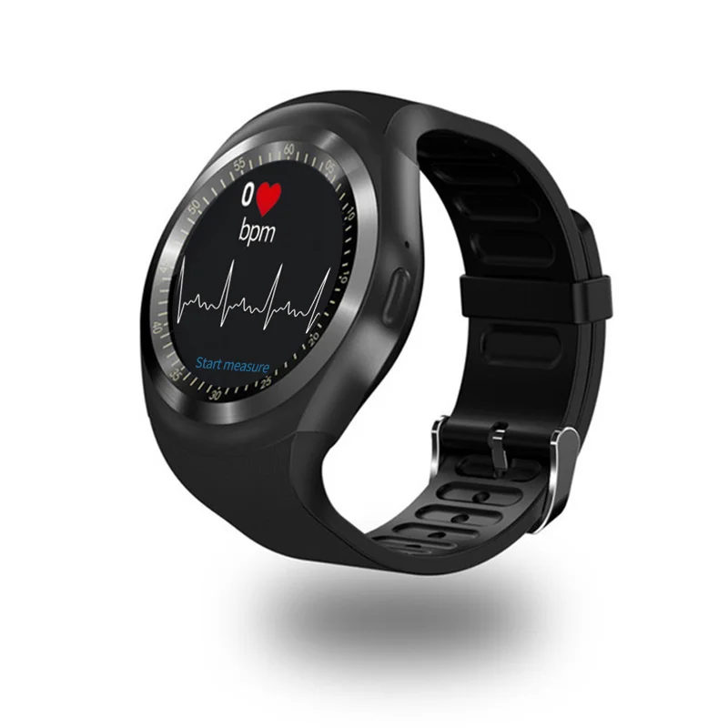 Black heart rate Y1 plus android умные часы мужские/женские Смарт-часы Детские умные часы Android Sim карты умные часы монитор сердечного ритма SZ LongE - Цвет: Black heart rate