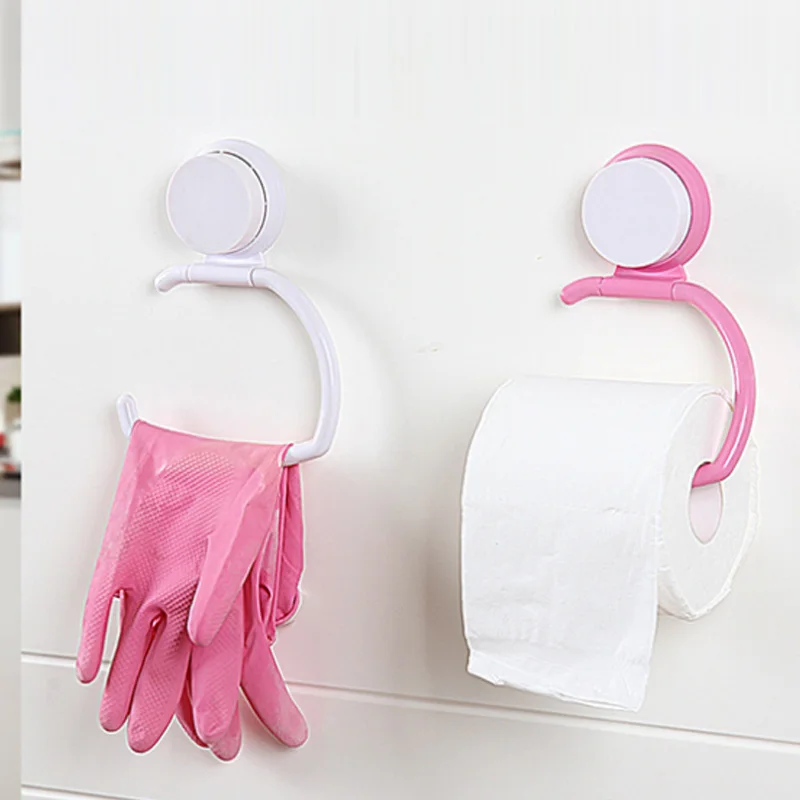 

Roll Paper Tissue Sucker Holder Toilet Towel Rack Livingroom Bathroom Accessories Kitchen ABS Convenient Creative Organization