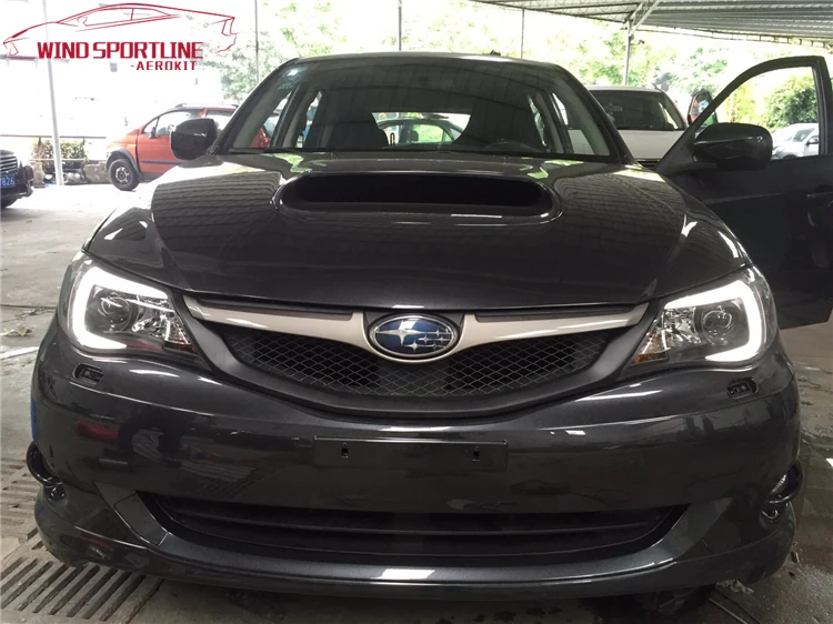 Автомобильный Стильный чехол для фары для Subaru WRX STI 2009-2012, светодиодный фонарь, DRL Объектив, двойной луч, биксенон, HID