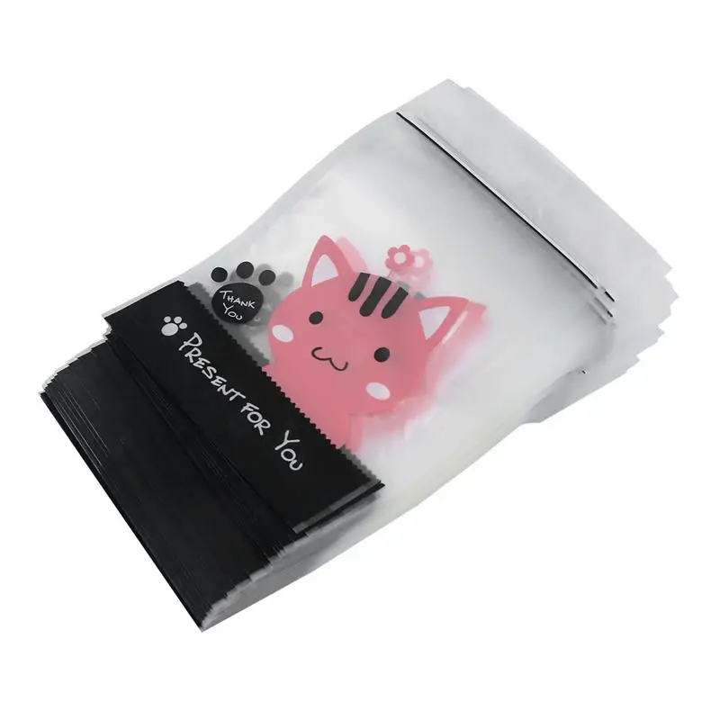 50pcs As Pic 50 шт. Самоуплотняющиеся карманы на молнии прозрачные сумки для печенья повседневные сумки для упаковки пищевых продуктов сумки для хранения конфет и закусок - Цвет: 50pcs As Pic