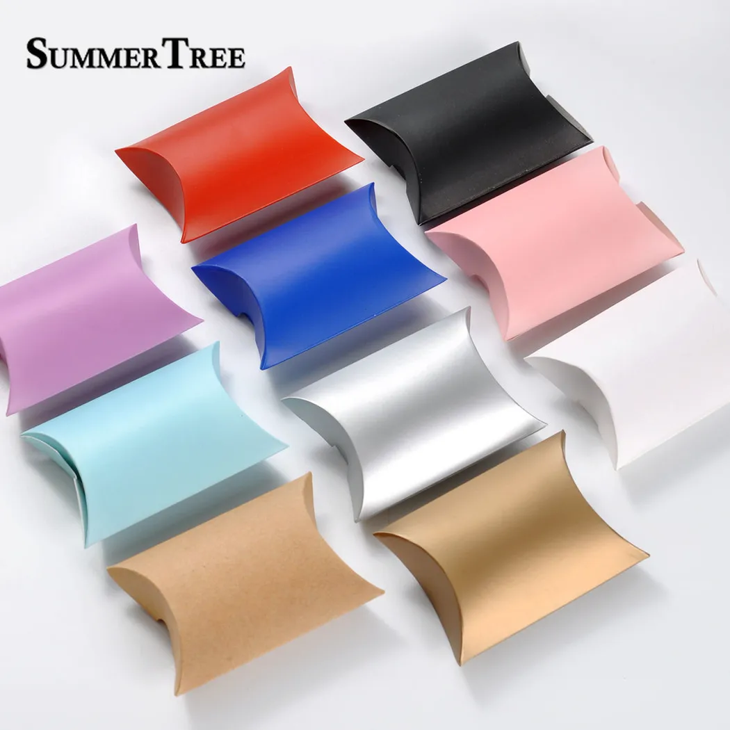 100 шт. коробки для конфет золотой розовый белый черный серебристый крафт бумажная